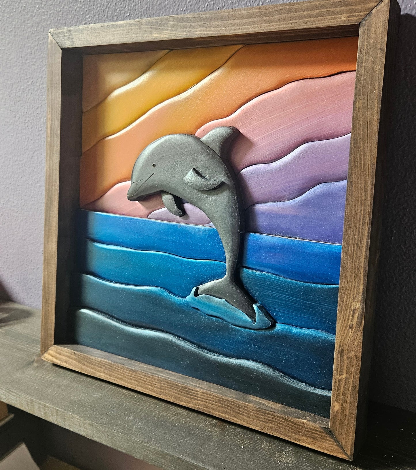 Jumping Dolphin at Sunset