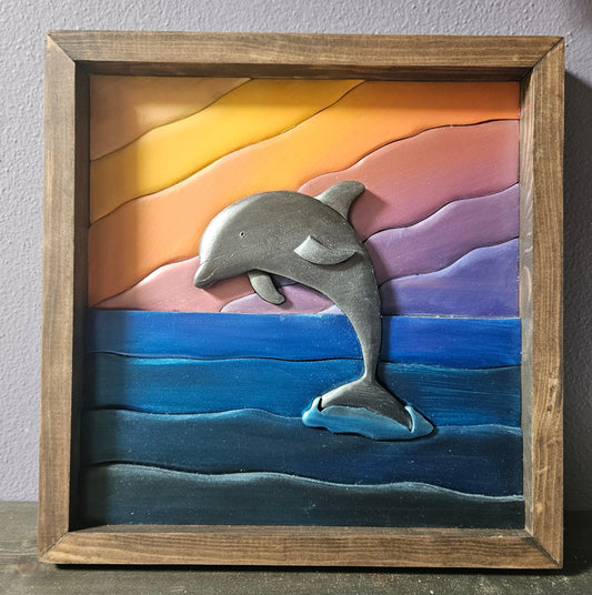 Jumping Dolphin at Sunset