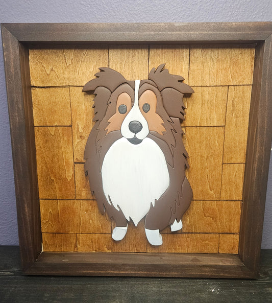 Custom Pet 3D Wooden Artwork- 12x12 Plain Background