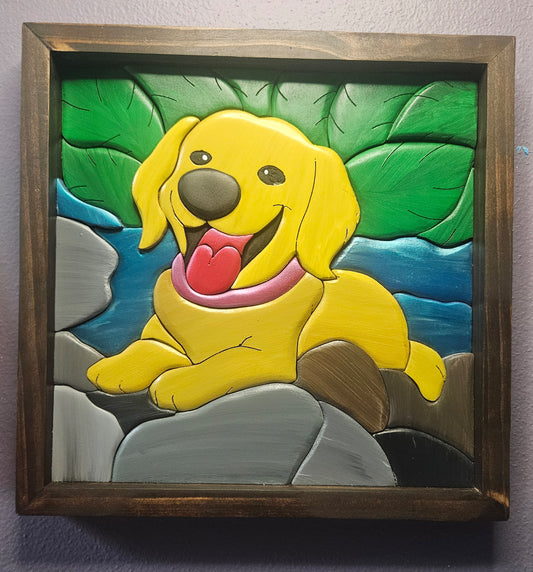 Custom Pet 3D Wooden Artwork- 12x12 Art Background