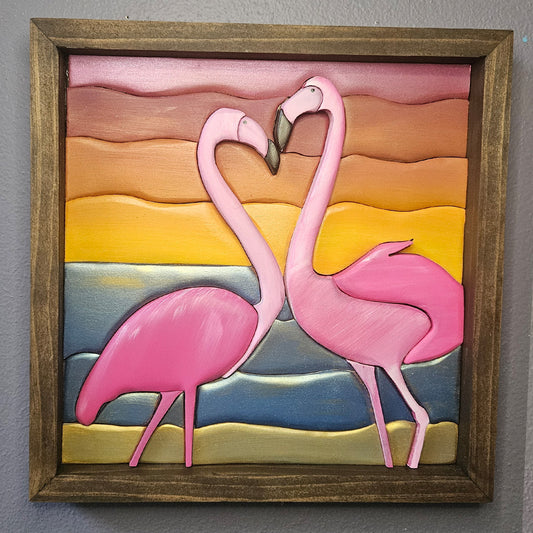 Sunset Love  Birds